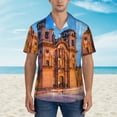 thumbnail image 4 of City Building Hawaiian Shirts For Men, Summer Short-Sleeve Relaxed-Fit Button-Down Shirts X-Large, 4 of 9