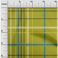 thumbnail image 1 of oneOone Cotton Poplin Lime Green Fabric Madras Check Fabric For Sewing Printed Craft Fabric By The Yard 42 Inch Wide, 1 of 4