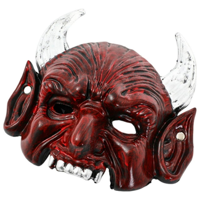 Máscara de para adultos, máscara de látex de cuerno de para Halloween, decoraciones de Halloween, realista y cómodo, disfraz