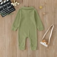Baby Rompers For Boy Toddler Solid Color Long Sleeve Jumpsuit