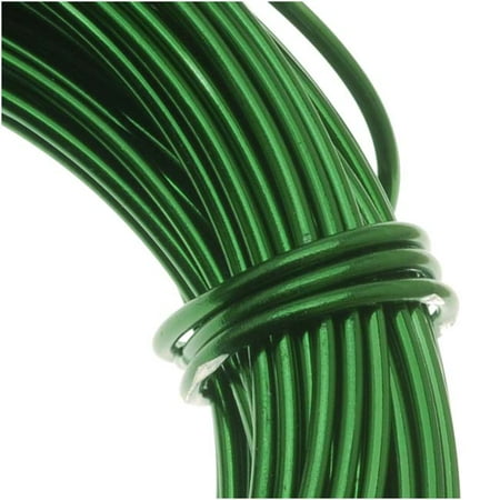 118 Wire Gauge - Aluminum Craft Wire Kelly Green 18 Gauge 39 Feet (11.8 Meters)