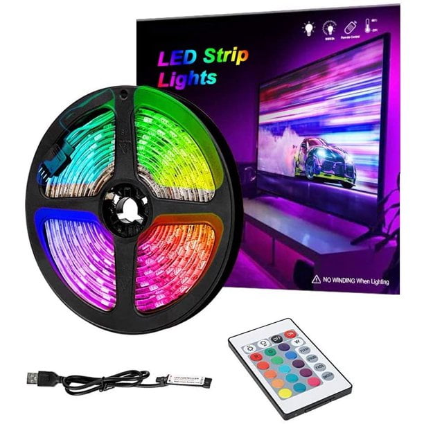 Emerald 15FT LED Strip Lights, USB TV Backlight, 16 Colors