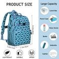 thumbnail image 6 of Blue Dachshunds Dog Backpack for School,Cute School Bag,Schoolbag with Adjustable Shoulder Straps & Padded Back,15.25"x11.5"x5.25", 6 of 6