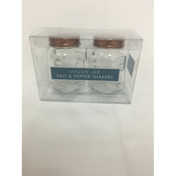 Olde Thompson Mason Jar Shaker Set With Copper Lids