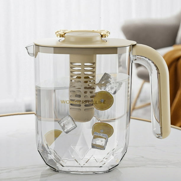 Aparatos de cocina, accesorios de cocina, hervidor de agua fría con filtro de grifo para refrigerador, gran capacidad de 1.8 l, dispensador de frutas, tetera para frutas, cubo para limonada, hervidor