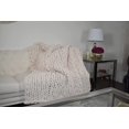 thumbnail image 4 of GOLD TEXTILES Chunky Knit Blanket Throw 50x60 Plush Soft Chenille Luxury Knitted Blanket Beige, 4 of 5