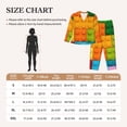 thumbnail image 4 of Kdxio Colorful Building Blocks Women's Pajama Sets Long Sleeve Button Down Sleepwear Nightwear Soft Pjs Lounge Sets-Large, 4 of 7