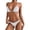 White, variant on Bikini Sets for Women Metal Chain Halter Triangle Bikini Top High Waisted Bottom Bathing Suits Swimsuit Swimwear