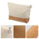 thumbnail image 3 of 1 bolsa de maquillaje portátil, bolsa de aseo, organizador de cosméticos para viajes, patrón de grano de madera, 8.11 x 5.51 pulgadas, lona beige, 3 of 7
