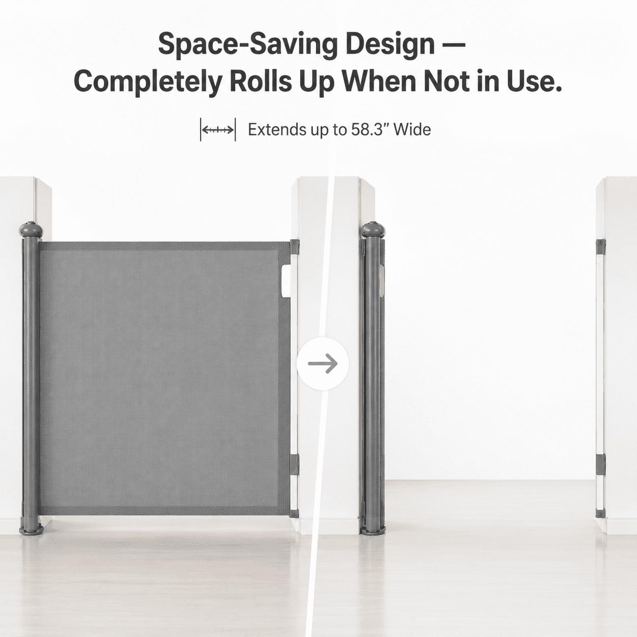 Retractable Baby Security Gate Door
