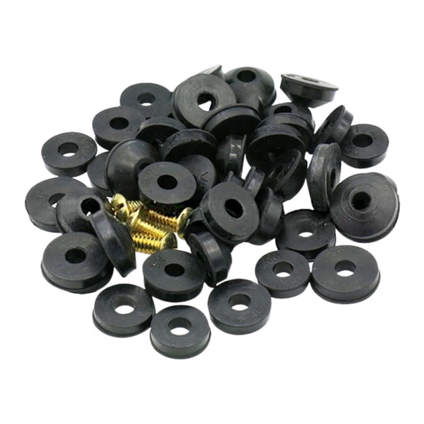 48 piezas Kit de reparación de fontanería de arandela de goma de goma Funda de goma de goma Junta de sello de goma variada para reparación de