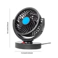 thumbnail image 3 of Ventilador circulador de aire 12/24V Circulador de coche eléctrico 2 engranajes para auto camión todoterreno Ehuebsd  Accesorios para autos y motos, 3 of 3