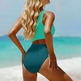 thumbnail image 6 of DHFJKG One Piece Swimsuit Women Tummy Control Bathing Suit One Shoulder Hallow Out Monokini Full Coverage Color Block Cozy Beachwear, 6 of 9