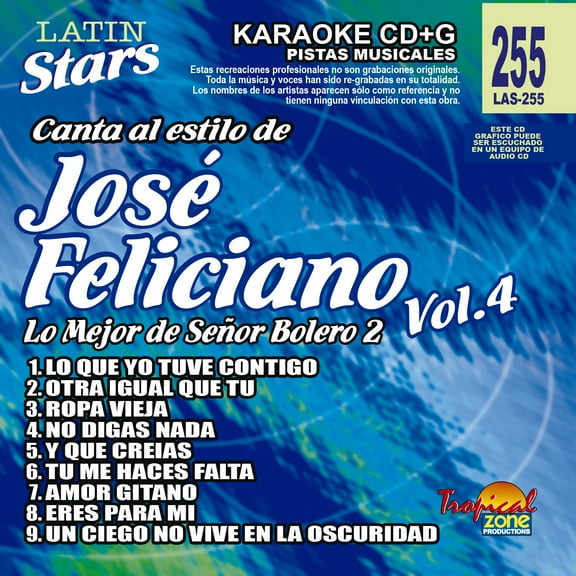 Karaoke Latin Stars 255 Jose Feliciano Vol. 4