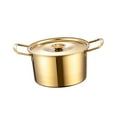 thumbnail image 2 of Korean Noodle Pot Cooker Fast Heating Stainless Steel Multipurpose Ramen Cooking Pot Instant Noodles Pot for Kitchen Picnic Soup Stew Hiking diameter 22cm, 2 of 8