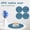 Blue, variant on Round Braided Placemats Set of 4, Washable Heat Resistant Cotton Polyester Circle Place Mats for Kitchen Dining Table(15Inch,Red)