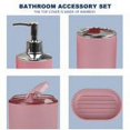 thumbnail image 5 of CERBIOR 6-Piece Plastic Bathroom Accessories Sets, Pink, 5 of 7