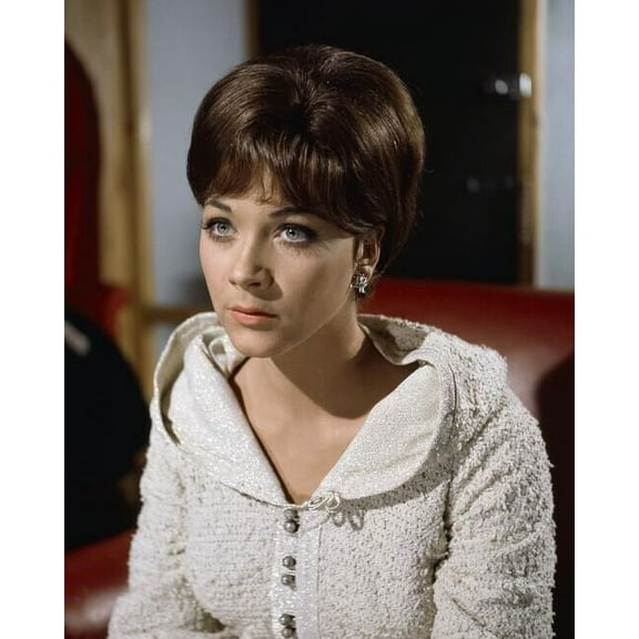 Linda Thorson in grey hooded sweater as Tara King The Avengers 4x6 photo