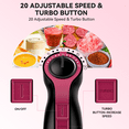 thumbnail image 3 of LINKChef Immersion Blender, 20-Speed 1000W Immersion Hand Blender, Stick Blender with Turbo Mode, 3 of 8