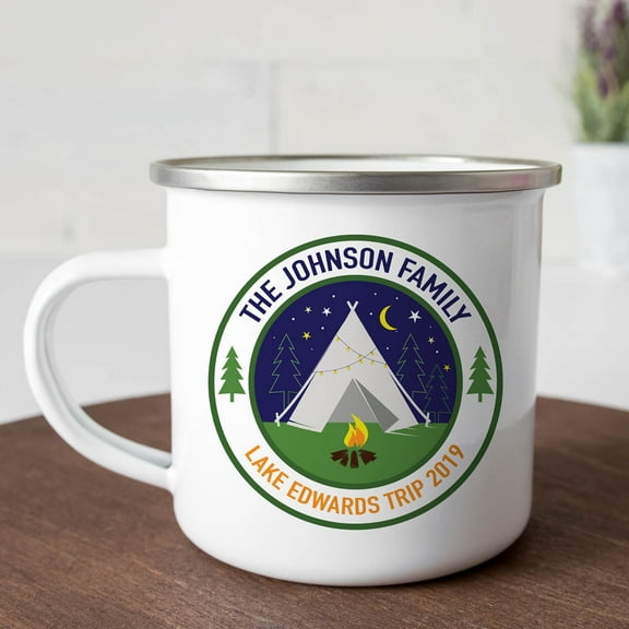 Personalized Family Vacation Camping Trip Mug