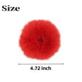 thumbnail image 4 of LQQBOX 2Pcs Pompoms Furry Faux Fur Hair Scrunchies Artificial Fur Hair Elastic Hair Band Rope Wristband Ponytail Accessories (Red), 4 of 7