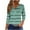 Green, variant on Babcutegg Blouses for Women Dressy Casual Striped Pattern Crew Neck Round Neck Tops for Women Black