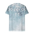 thumbnail image 4 of Xuyuer Womens T Shirt Casual Short Sleeve V-Neck Graphic T-Shirt Tops Tees Summer Dressy Casual Tops Pleated FrontVintage Shirt for Women Graphic Tee Casual Cottagecore Summer T Shirt, 4 of 6