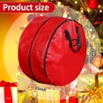 thumbnail image 2 of Double Layer Christmas Wreath Storage Container Bags Double Wreath Storage Container Zippered Bag with Handle Festive Storage Box Storage for Xmas Garlands, Red(2 Pcs,24 Inch), 2 of 7