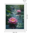 thumbnail image 2 of Diamond Art Kits for Adults, Dragonfly Lotus Pond Reflection 5D Diamond Painting Kits for Adults Beginners, DIY Full Drill Diamond Painting, Gem Art and Crafts 12x16, 2 of 7