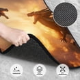 thumbnail image 3 of Honeii Castle Cool Fire Dragon Print Car Foot Mat Four-Piece Set - Front & Rear Universal Car Floor Mats for SUVs, Trucks, Sedans, 3 of 7