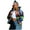 Yellow, variant on Women's Cropped Puffer Jacket Long Sleeve Zip Up Down Coats Stand Collar Short Padded Coat Winter Print Outerwear (Green 2XL)