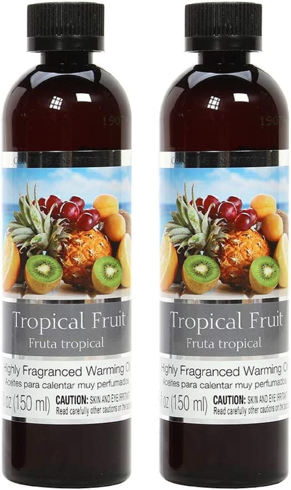 Hosley Set of 2, 5 oz Tropical Fruit Fragrance Warming Oils