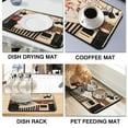 thumbnail image 4 of Coffee Mat, Coffee Vintage Chef Kitchen Pattern Coffee Bar Mat for Coffee Station Accessories and Organizer, Absorbent Dish Drying for Kitchen Counter, Coffee Bar Decor Coffee Machine Mat 19.5x12in, 4 of 7