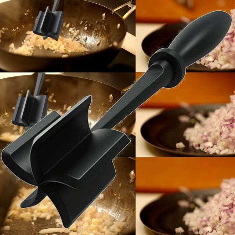 Durable Kitchen Cooking Gadget Ground Meat Chopper 5 Curve Blades Ground  Fruit Vegetables Crusher Meat Masher