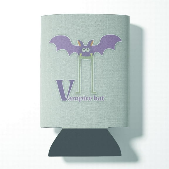 Alphabet V for Vampire Bat Can or Bottle Hugger