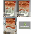 thumbnail image 4 of Burnt Orange Coastal Tie Up Curtains for Kitchen Bathroom Bedroom Windows 63 Inch Length, Spring Summer Ocean Beach Nautical Sea Wave Balloon Drape Curtains Shade Rod Pocket Curtain Panel, 52"x45", 4 of 7