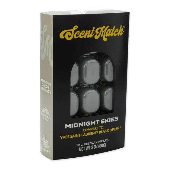 IllumiScents ScentMatch, 3 oz Wax Melts, Midnight Skies (Compare to: YSL Black Opium)