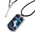 thumbnail image 2 of My Spirit Animal is a Unicorn Military Dog Tag Pendant Necklace with Cord, 2 of 4