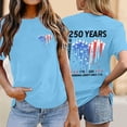 thumbnail image 2 of WERYOUNG Red White & Blue Graphic T Shirt For Women Short Sleeve Crew Neck Patriotic Tee 250th Anniversary USA Celebration T-Shirts Holiday Party Comfortable Tops L, 2 of 4