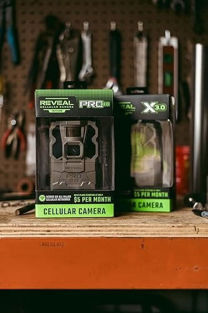 TACTACAM Reveal Pro 3.0 LTE Cellular Trail Camera AT&T & Verizon, 4K Photo Quality, No Glow, for Hunting, Surveillance Includes Solar Panel, Rechargeable Battery, 32GB SD, & Tripod Mount 2PK