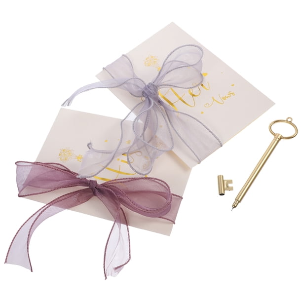 KAKOWELY 1 juego de tarjetas de votos matrimoniales, libros de votos matrimoniales, regalos para despedidas de soltera, suministros para bodas