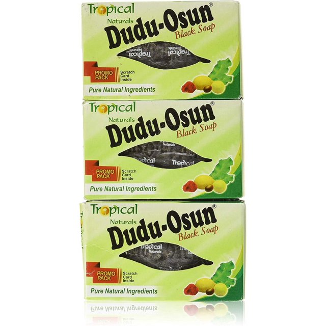 Jabón Dudu-osun negro, paquete de 5