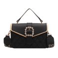 thumbnail image 1 of Bolso de hombro para mujer Bolso bandolera de cuero con correa de cadena Liquidación JFHHH pequeña, 1 of 5