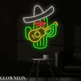 thumbnail image 3 of Glowneon Cowboy Cactus Guitar Neon Sign, Cactus Led Sign, Kid Gifts, 3 of 4