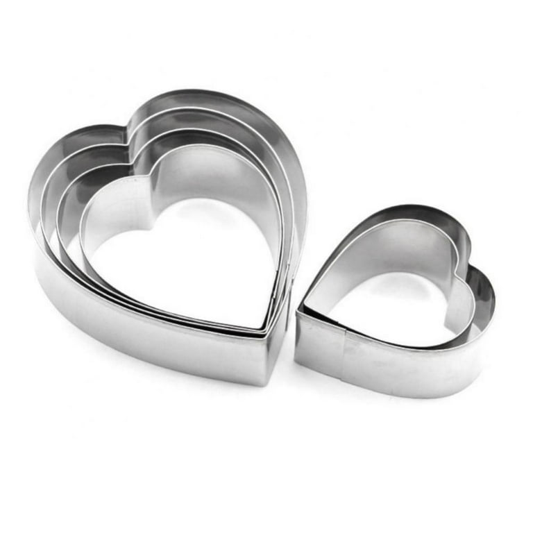 Heart Cookie Cutter Set-6 Pieces in Gratuated Size-Stainless Steel