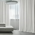 thumbnail image 4 of HPD Half Price Drapes Pillow White Heritage Plush Velvet Extra Wide Room Darkening Curtains for Bedroom & Living Room Curtains (1 Panel), Window Curtains 120 inches long, 100W X 120L, 4 of 10