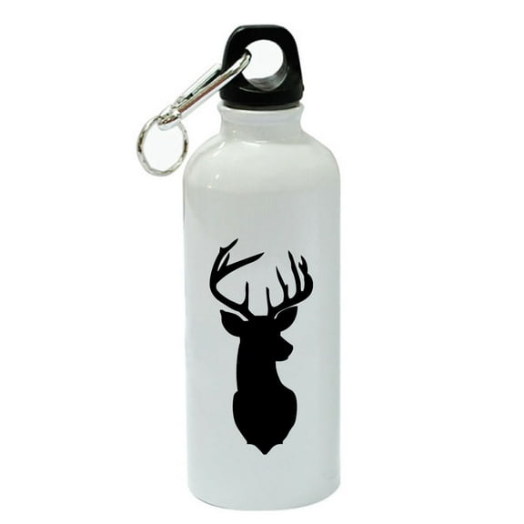 Deer White Aluminum Sports 20 oz Water Bottle