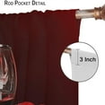 thumbnail image 6 of Red Wine Rose Curtains, Burgundy Rose Romantic Floral Flower Wine Girls Print for Room Window Decor, Rod Pocket Blackout Drapes for Living Room Bedroom Kitchen 2 Panel Set 21" W X 63" L, 6 of 6
