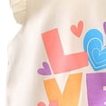 thumbnail image 3 of Bovxnpu Girls' Short Sets Kids Cotton Graphic Sleeveless Crew Neck Tank Top + Shorts 2-Piece Sets Summer Outfits, 3 of 4