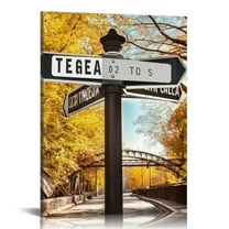 Nawypu Canvas Wall Art - Lovers Crossroads Street Sign Custom Art Canvas or Poster - Anniversary, Couple, Wedding Gift Canvas Wall Art Print for Home - Gift for Her, Gift for Him